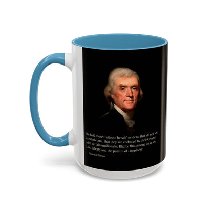 We hold these truths to be self-evident Black Accent Mug by theGreenDragonTavern.shop