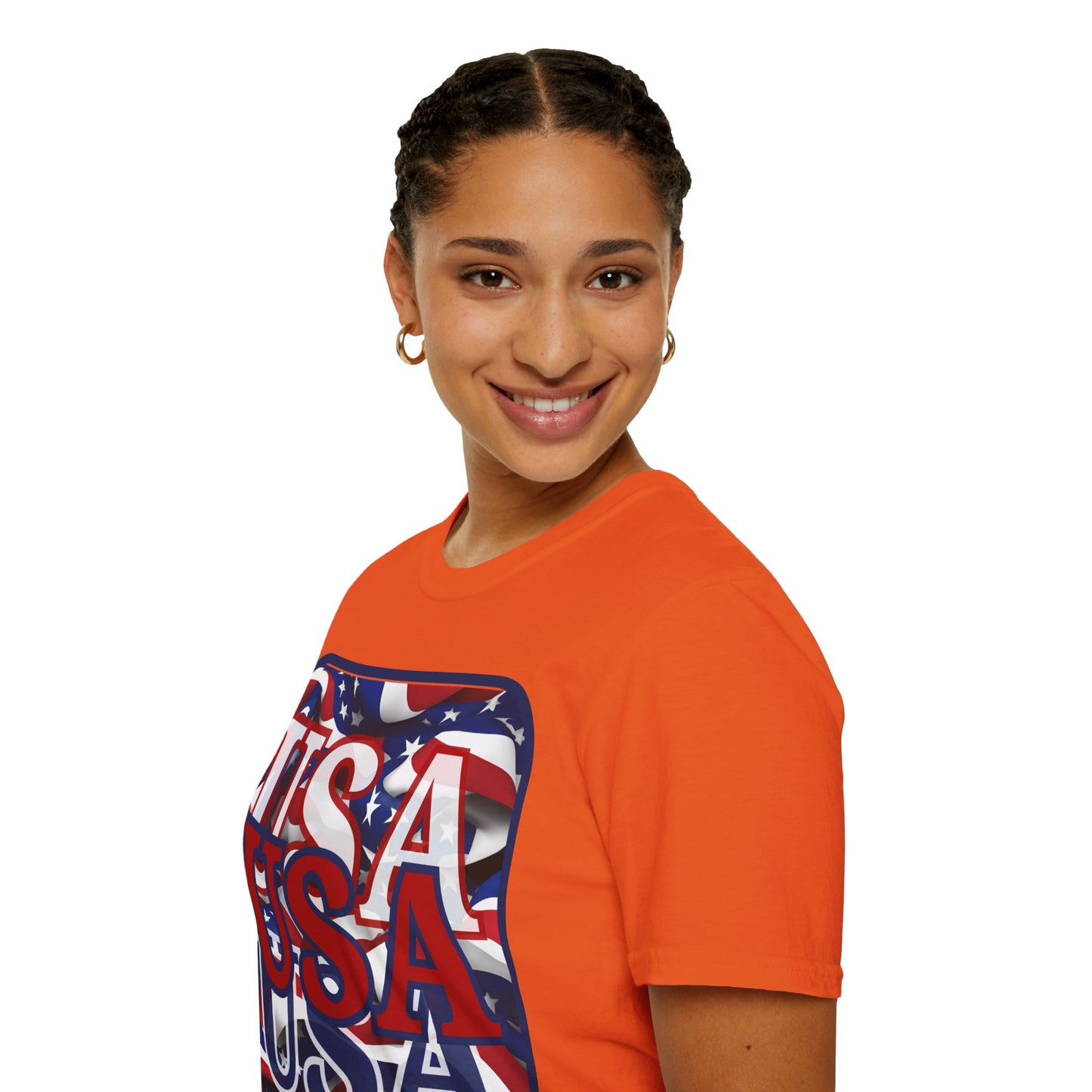 RED White and Blue USA Patriot Light colors Unisex T-Shirt by theGreenDragonTavern.shop