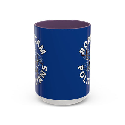Bodycam the Politicians Drone Dark Blue Accent Mug by theGreenDragonTavern.shop