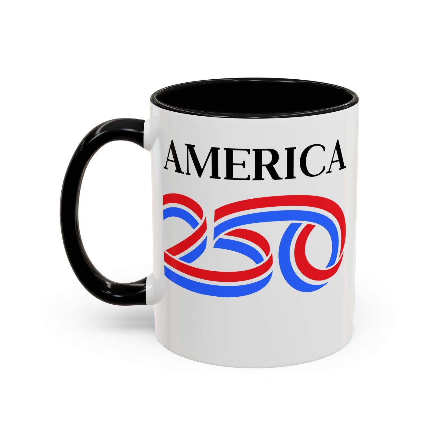 America 250 White Accent Mug by theGreenDragonTavern.shop
