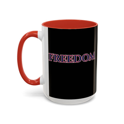 Freedom, Black Accent Mug by theGreenDragonTavern.shop