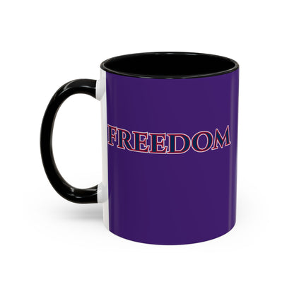Freedom, Dark Purple Accent Mug by theGreenDragonTavern.shop