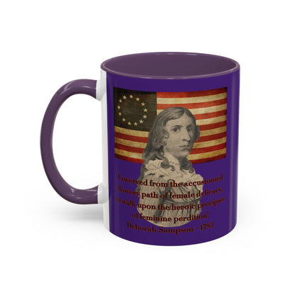Deborah Sampson, America's Mulan Dark Purple Accent Mug by theGreenDragonTavern.shop