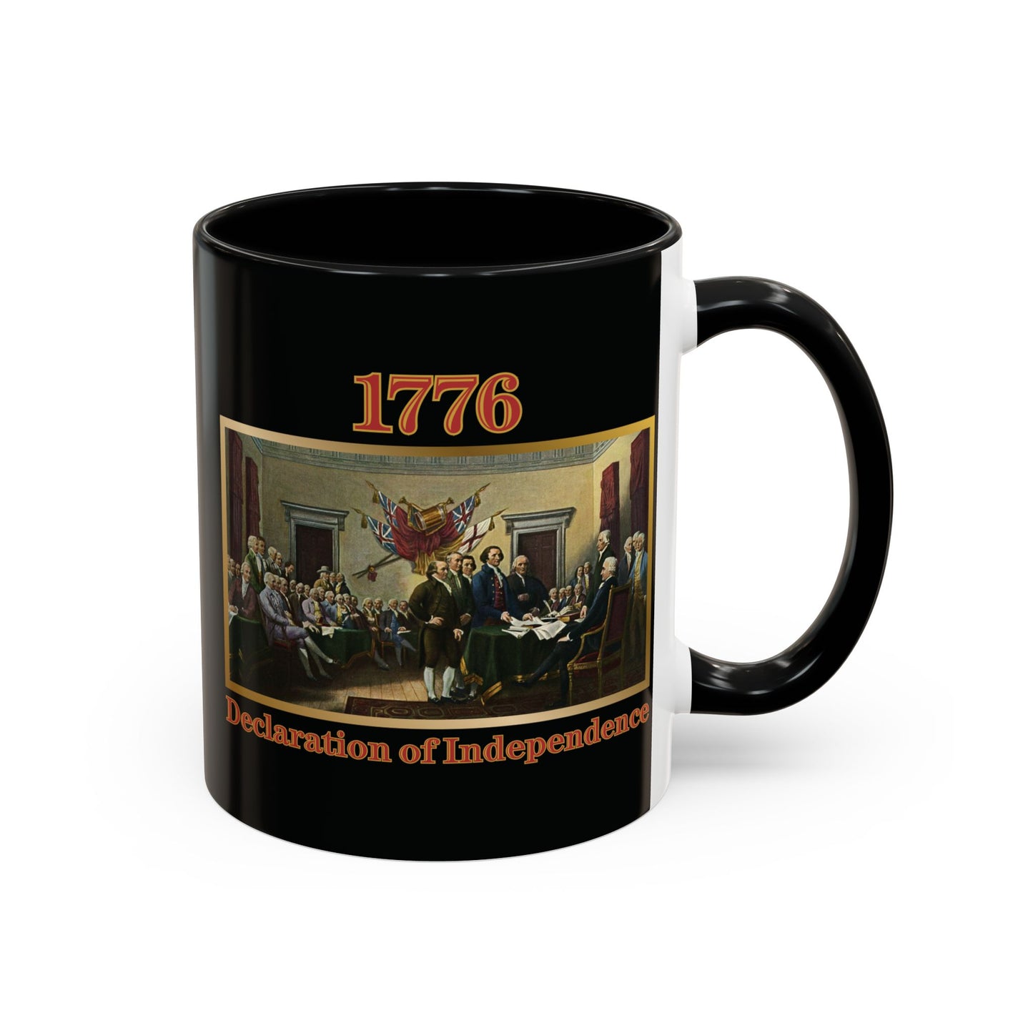 Declaration of Independence Black Accent Mug by theGreenDragonTavern.shop