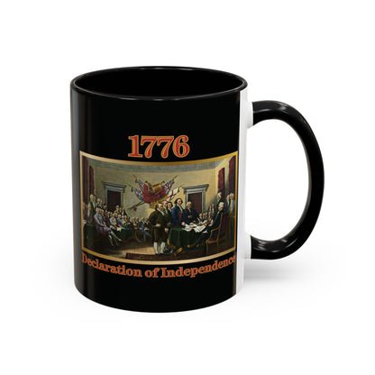 Declaration of Independence Black Accent Mug by theGreenDragonTavern.shop