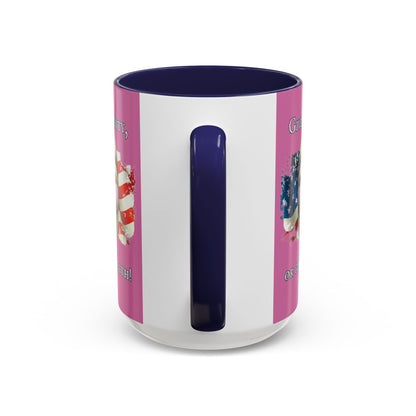 Vendetta, "Give me liberty, or give me death!" Pink Accent Mug by theGreenDragonTavern.shop