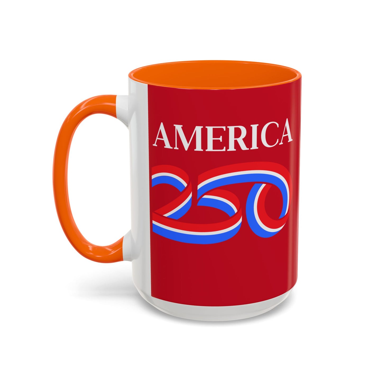 America 250 Red Accent Mug by theGreenDragonTavern.shop