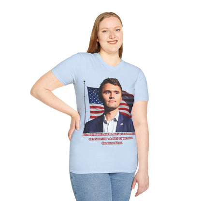 Charlie Kirk, Healthy Debate Light colors Unisex T-Shirt by theGreenDragonTavern.shop