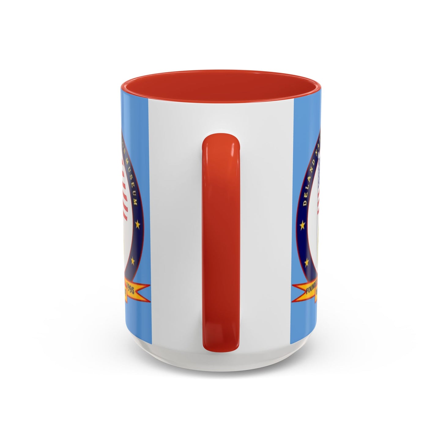 DeLand Naval Air Station Museum Light Blue Accent Mug by theGreenDragonTavern.shop