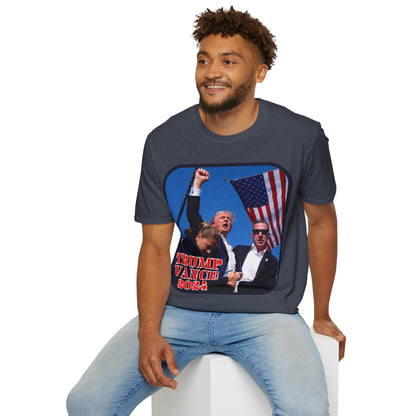 Trump and Vance 2024 Dark colors Unisex T-Shirt by theGreenDragonTavern.shop