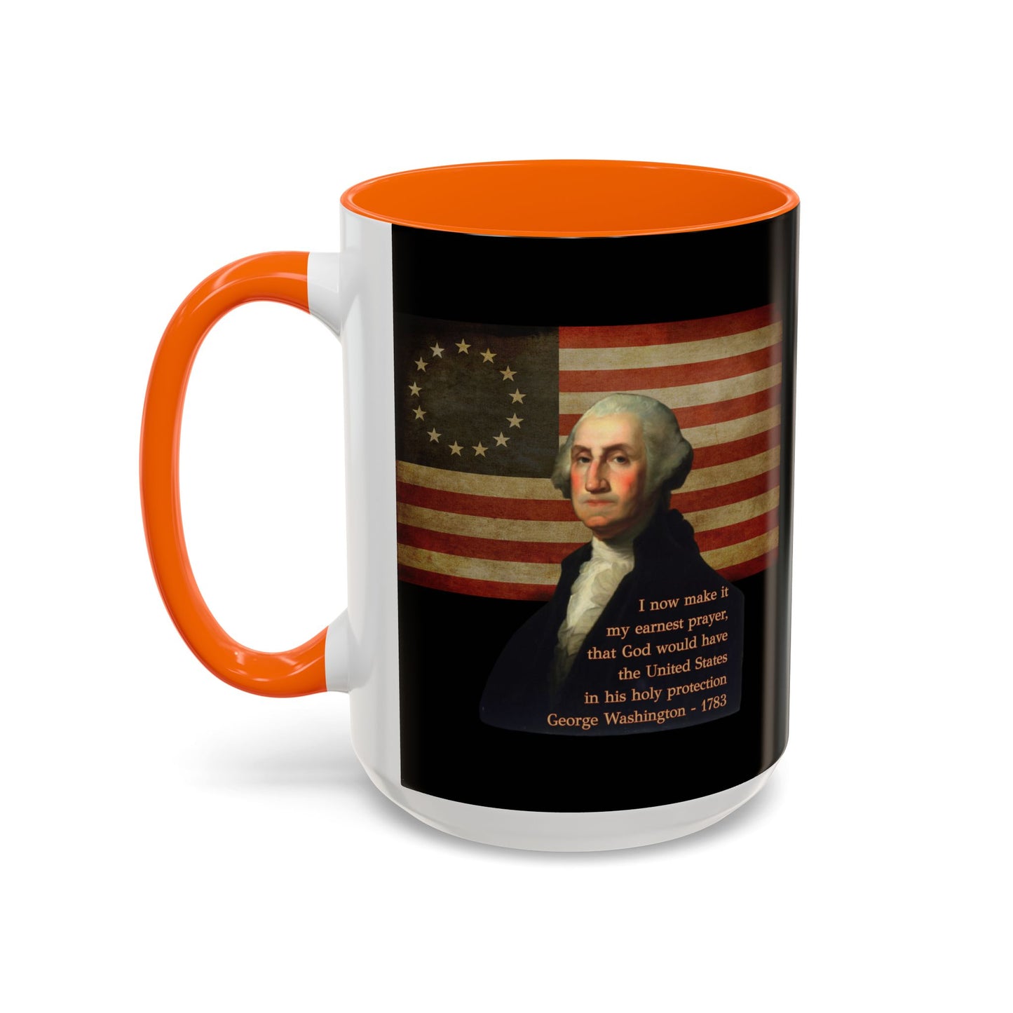 Washington's Earnest Prayer Black Accent Mug by theGreenDragonTavern.shop