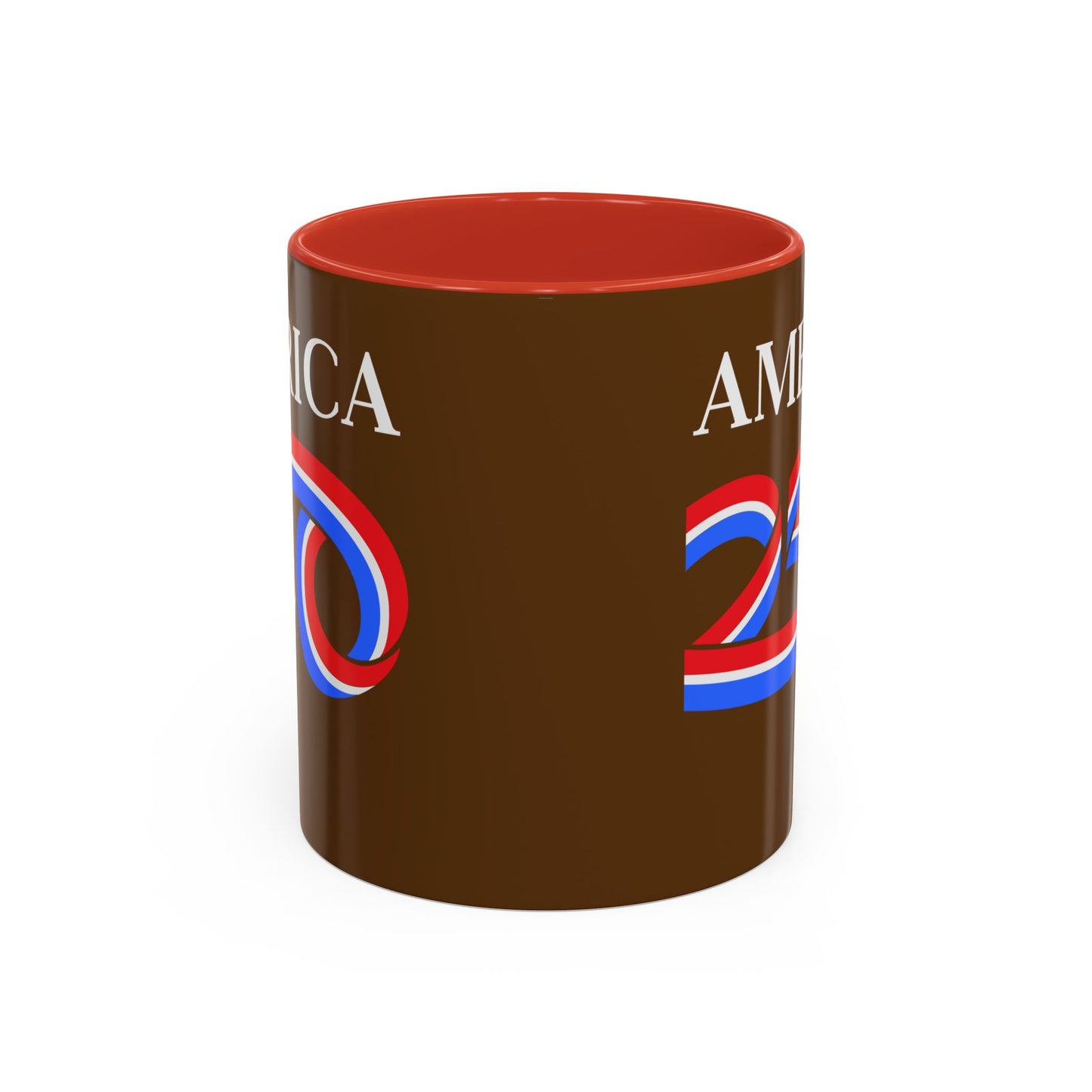 America 250 Brown Accent Mug by theGreenDragonTavern.shop