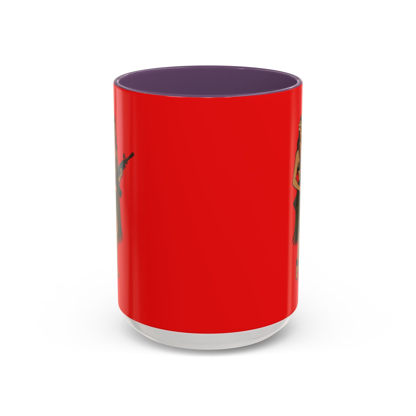 Hula Girl Packin' Heat Red Accent Mug by theGreenDragonTavern.shop