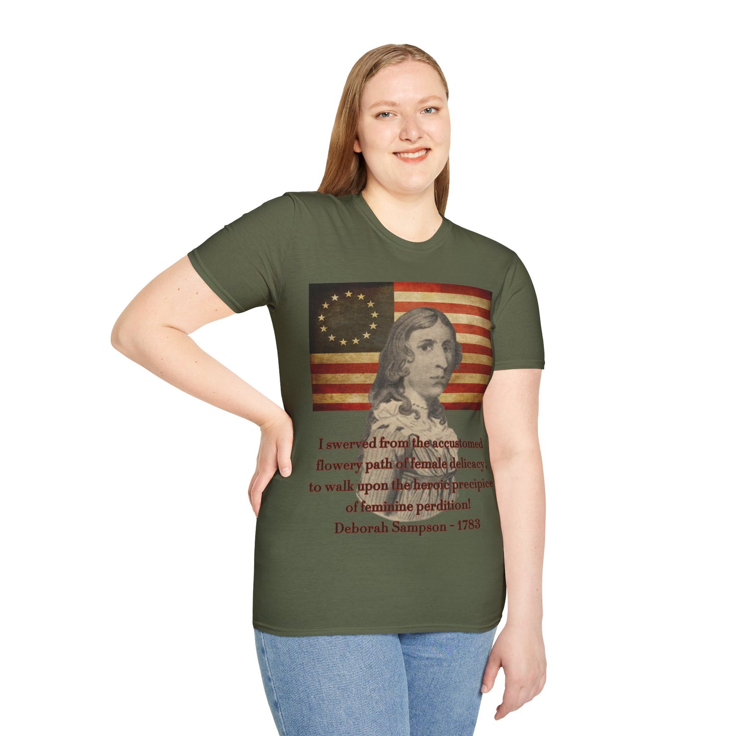 Deborah Sampson, America's Mulan Dark colors Unisex T-Shirt by theGreenDragonTavern.shop