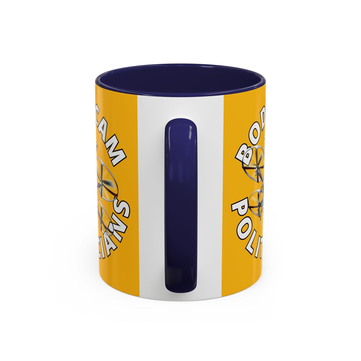 Bodycam the Politicians Drone Yellow Accent Mug by theGreenDragonTavern.shop