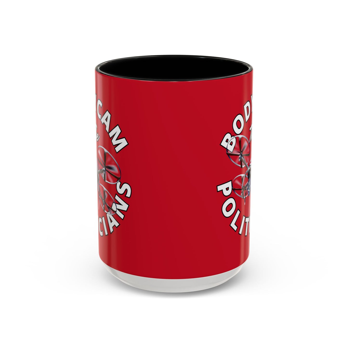 Bodycam the Politicians Drone Red Accent Mug by theGreenDragonTavern.shop