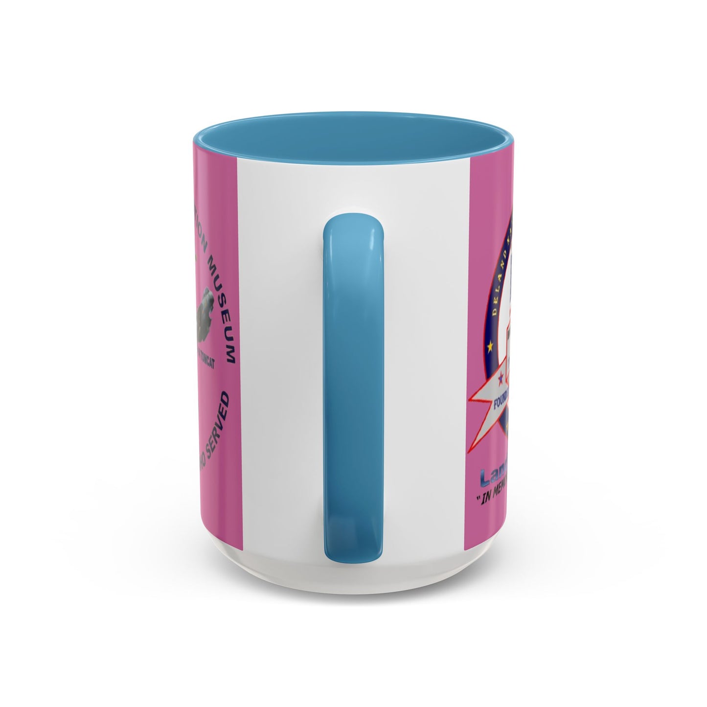 DNASM 2-sided, Founding & Student Art Pink Accent Mug by theGreenDragonTavern.shop