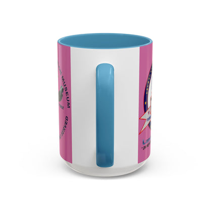 DNASM 2-sided, Founding & Student Art Pink Accent Mug by theGreenDragonTavern.shop