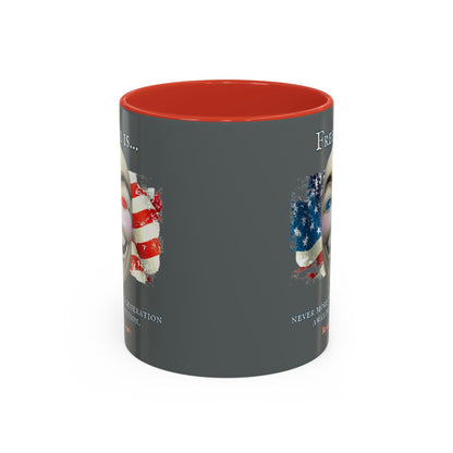 Ronald Reagan Freedom Vendetta Grey Accent Mug by theGreenDragonTavern.shop