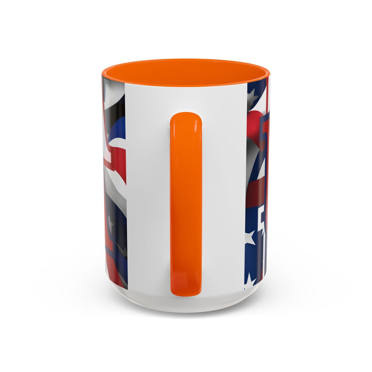 USA! USA! USA Red font Patriot Red Accent Mug by theGreenDragonTavern.shop