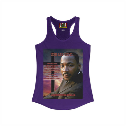 Use Me God, MLK Jr Women's Racerback Tank Top by theGreenDragonTavern.shop