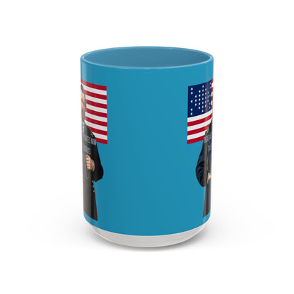 "Traitors and Patriots" Ulysses Grant Turquoise Accent Mug by theGreenDragonTavern.shop