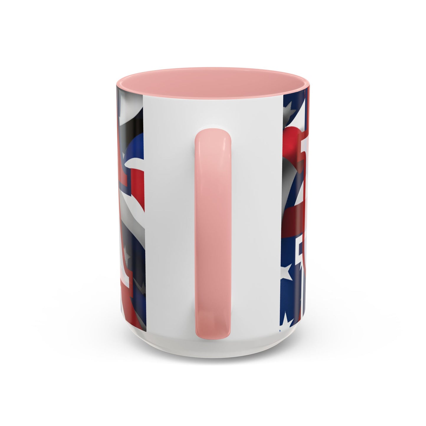 USA! USA! USA White font Patriot Blue Accent Mug by theGreenDragonTavern.shop