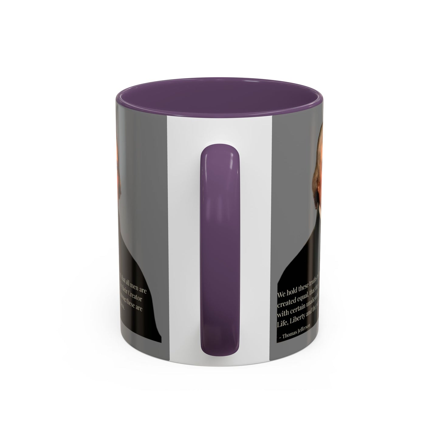 We hold these truths to be self-evident Grey Accent Mug by theGreenDragonTavern.shop