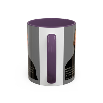 We hold these truths to be self-evident Grey Accent Mug by theGreenDragonTavern.shop