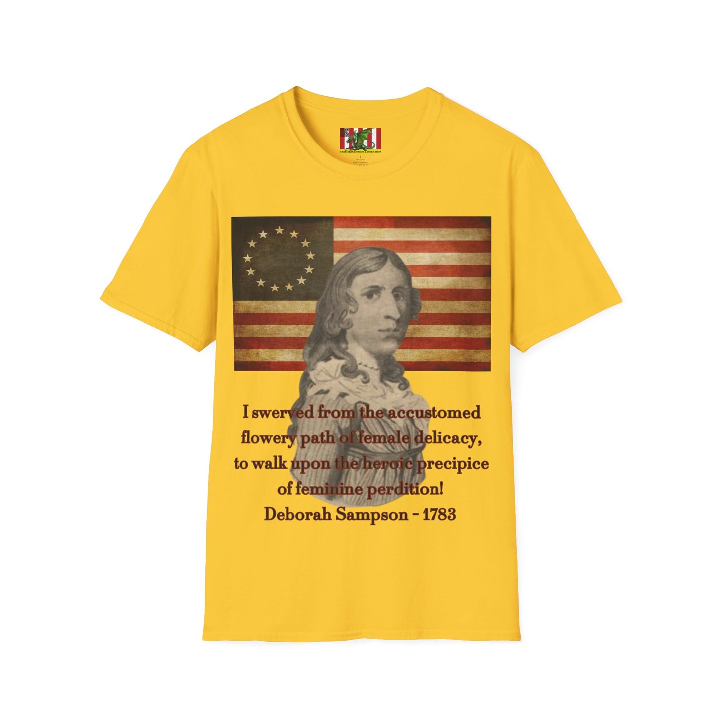 Deborah Sampson, America's Mulan Light colors Unisex T-Shirt by theGreenDragonTavern.shop