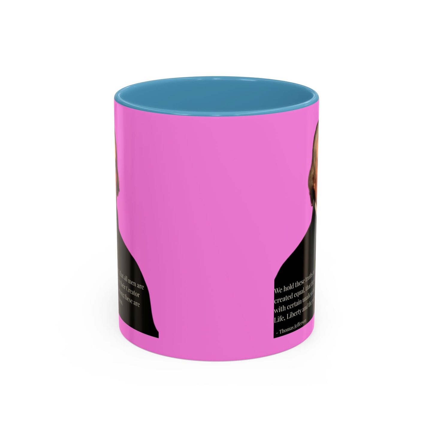 We hold these truths to be self-evident Pink Accent Mug by theGreenDragonTavern.shop