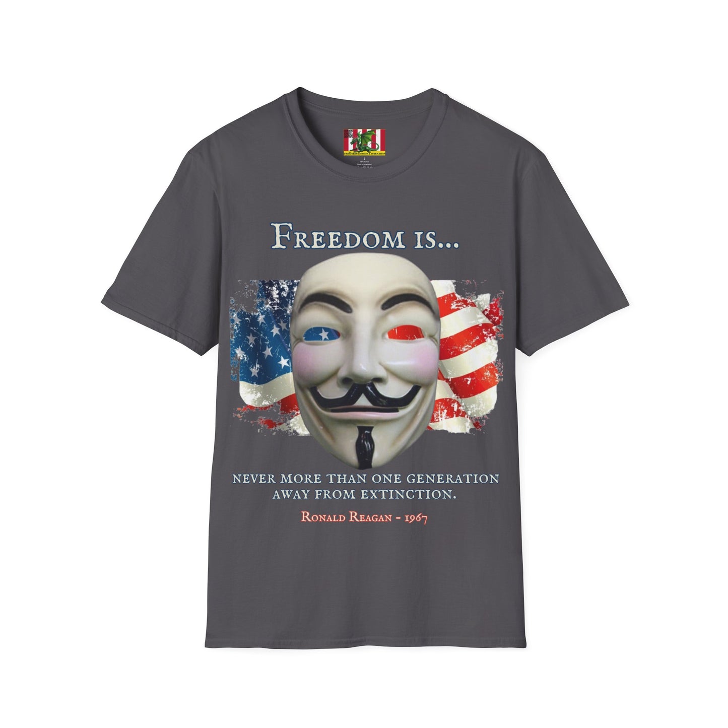 Ronald Reagan Freedom Vendetta Dark colors Unisex T-Shirt by theGreenDragonTavern.shop