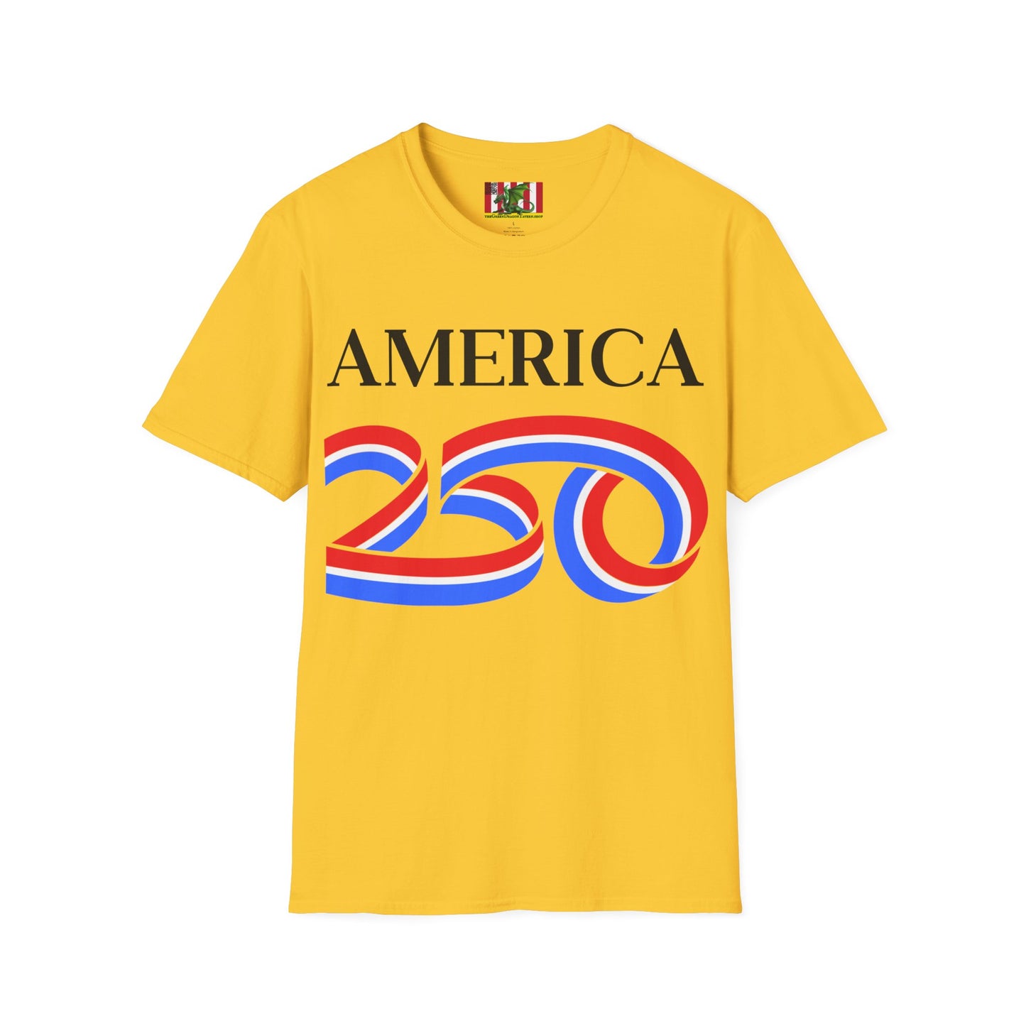 America 250 Black font, Light colors, Unisex T-Shirt by theGreenDragonTavern.shop