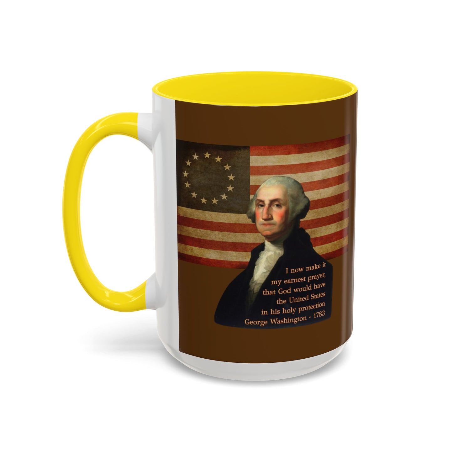 Washington's Earnest Prayer Brown Accent Mug by theGreenDragonTavern.shop