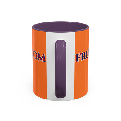 Freedom, Orange Accent Mug by theGreenDragonTavern.shop