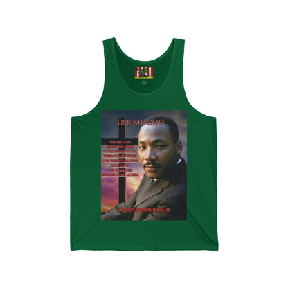 Use Me God, MLK Jr Unisex Jersey Tank Top by theGreenDragonTavern.shop