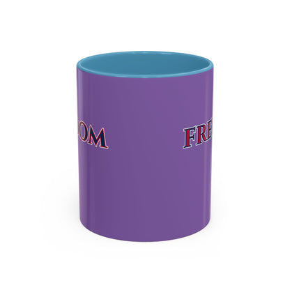 Freedom, Light Purple Accent Mug by theGreenDragonTavern.shop