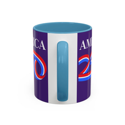 America 250 Dark Purple Accent Mug by theGreenDragonTavern.shop