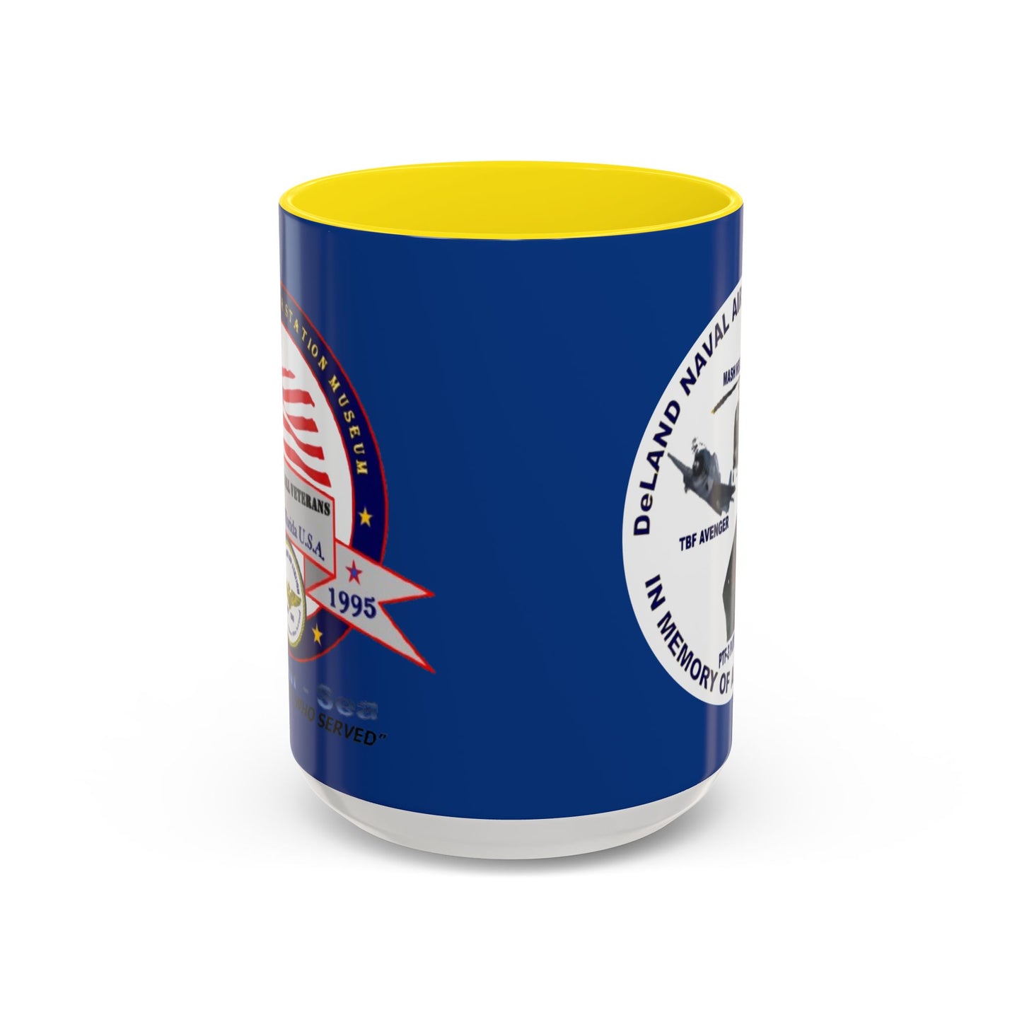 DNASM 2-sided, Founding & Student Art w/WhiteBG Dark Blue Accent Mug by theGreenDragonTavern.shop