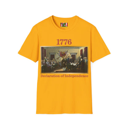 Declaration of Independence Light colors Unisex T-Shirt by theGreenDragonTavern.shop