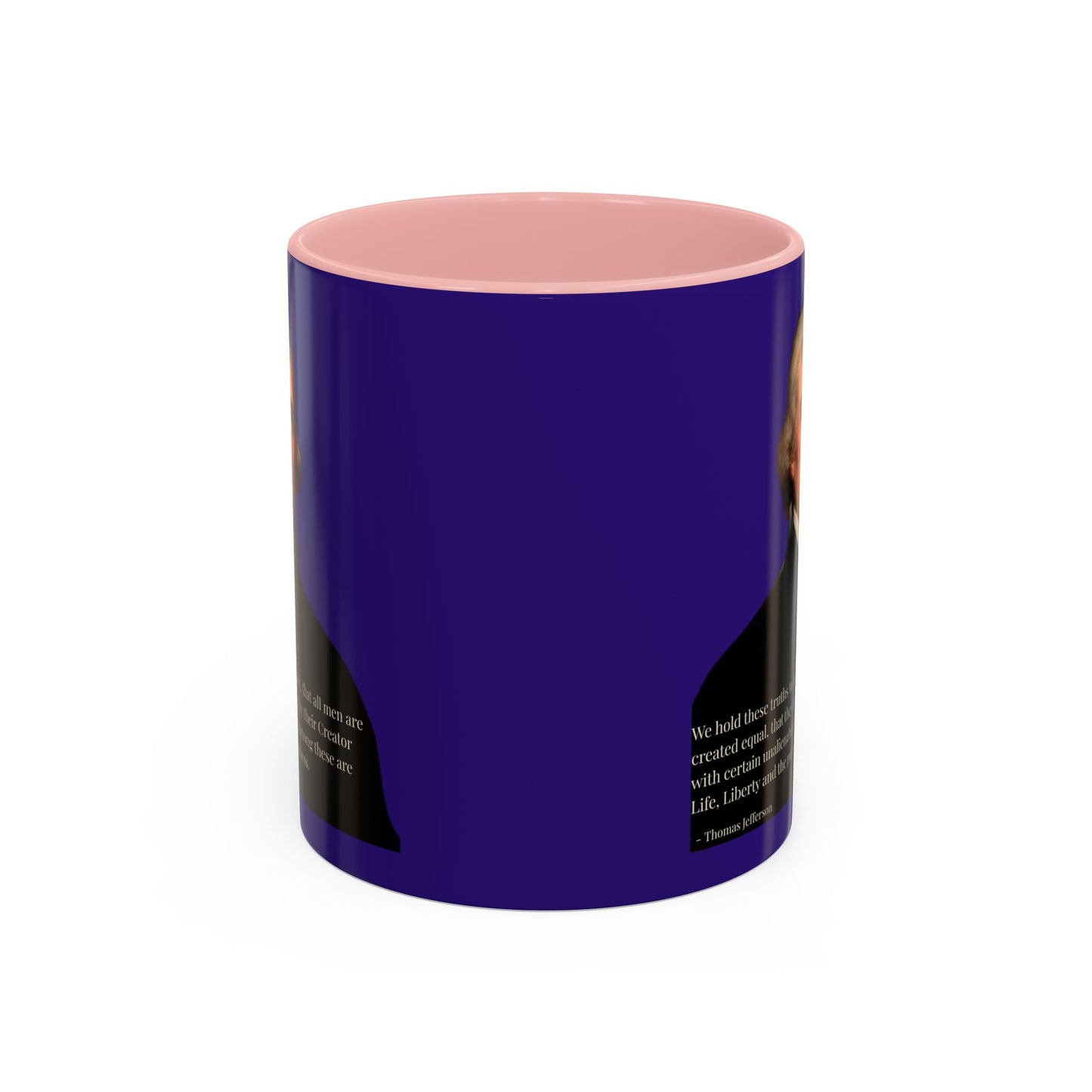We hold these truths to be self-evident Dark Purple Accent Mug by theGreenDragonTavern.shop