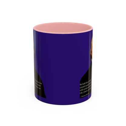 We hold these truths to be self-evident Dark Purple Accent Mug by theGreenDragonTavern.shop