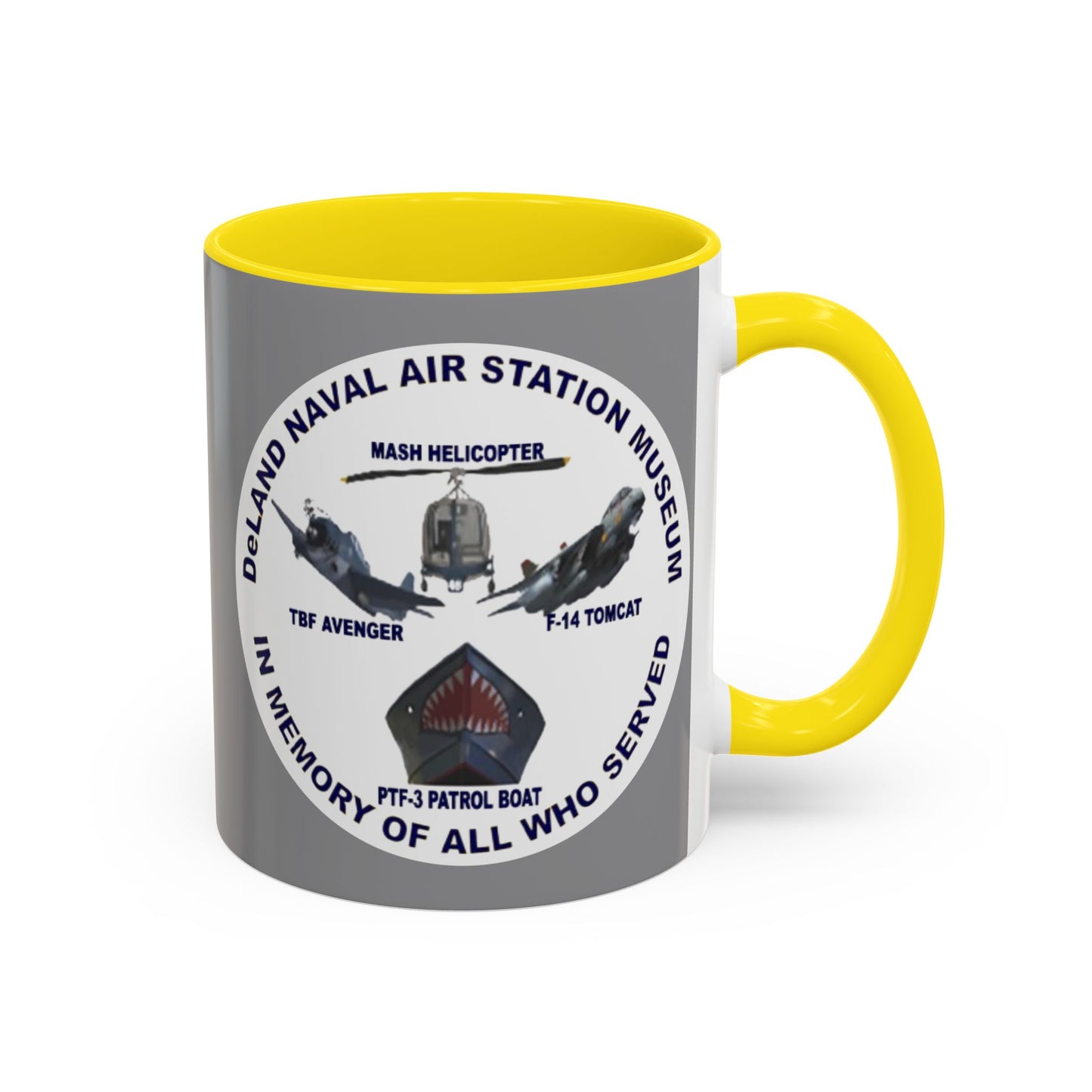 DNASM 2-sided, Founding & Student Art w/WhiteBG Grey Accent Mug by theGreenDragonTavern.shop