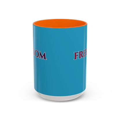 Freedom, Turquoise Accent Mug by theGreenDragonTavern.shop