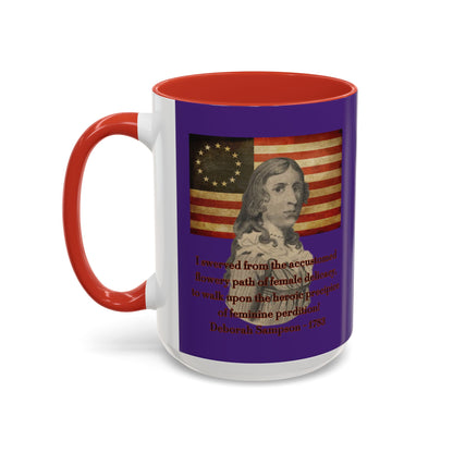 Deborah Sampson, America's Mulan Dark Purple Accent Mug by theGreenDragonTavern.shop