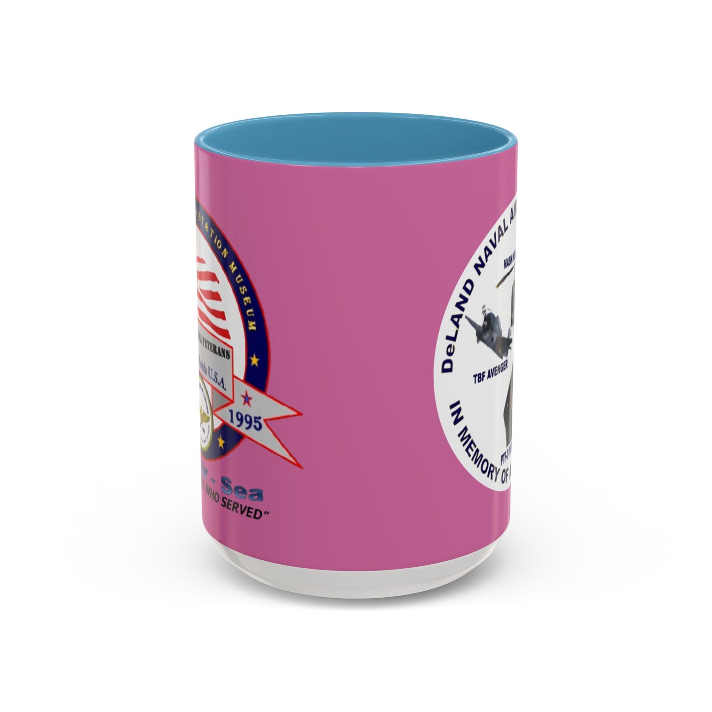 DNASM 2-sided, Founding & Student Art w/WhiteBG Pink Accent Mug by theGreenDragonTavern.shop