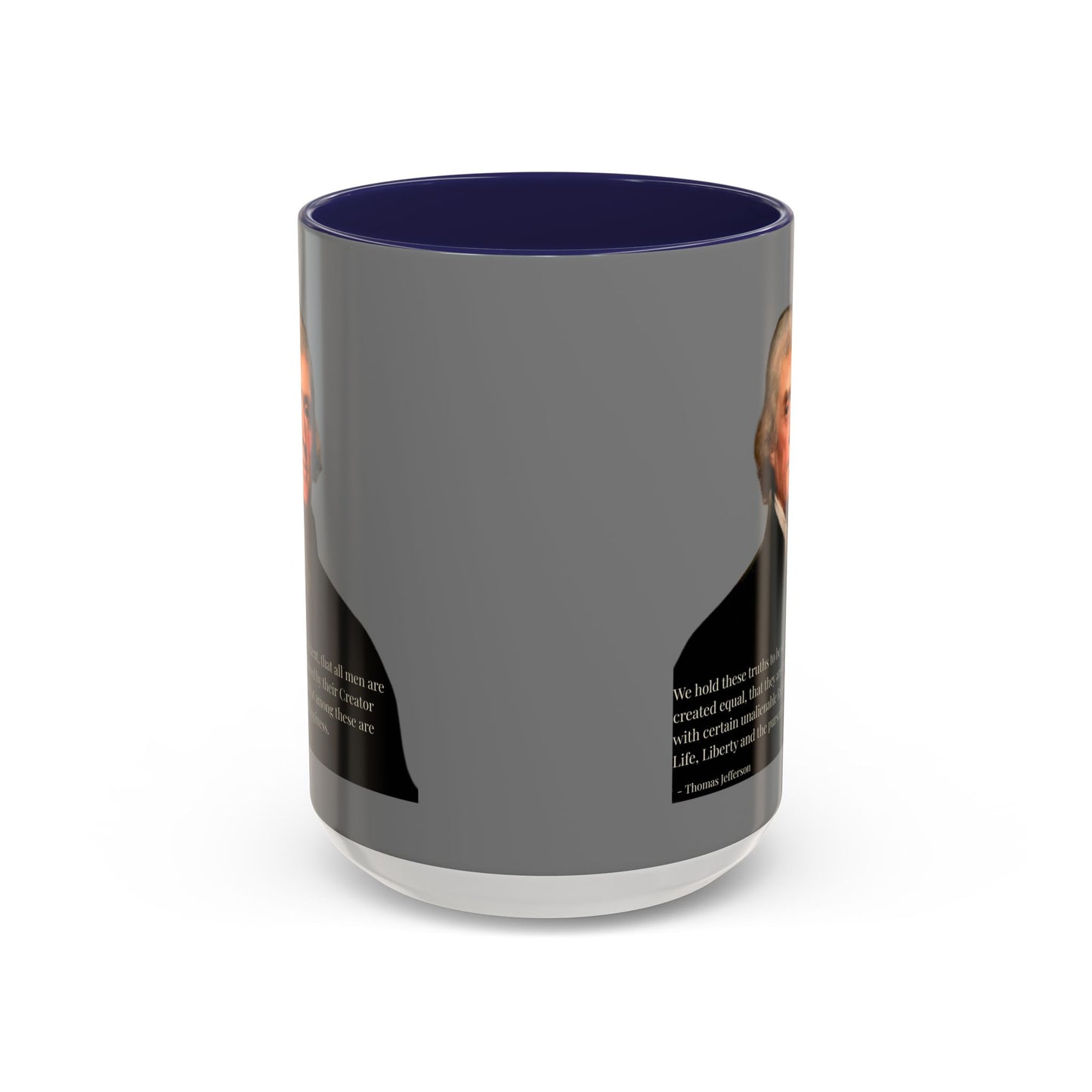 We hold these truths to be self-evident Grey Accent Mug by theGreenDragonTavern.shop