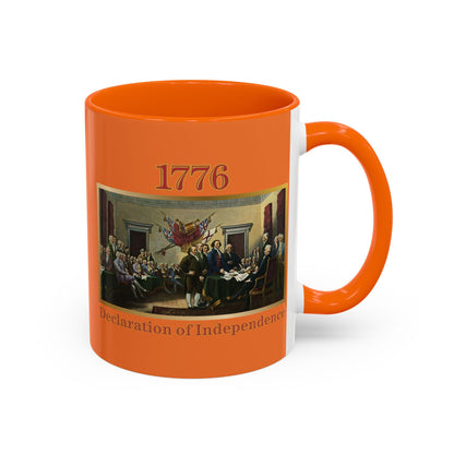 Declaration of Independence Orange Accent Mug by theGreenDragonTavern.shop