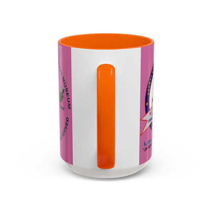 DNASM 2-sided, Founding & Student Art Pink Accent Mug by theGreenDragonTavern.shop