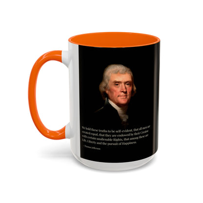 We hold these truths to be self-evident Black Accent Mug by theGreenDragonTavern.shop